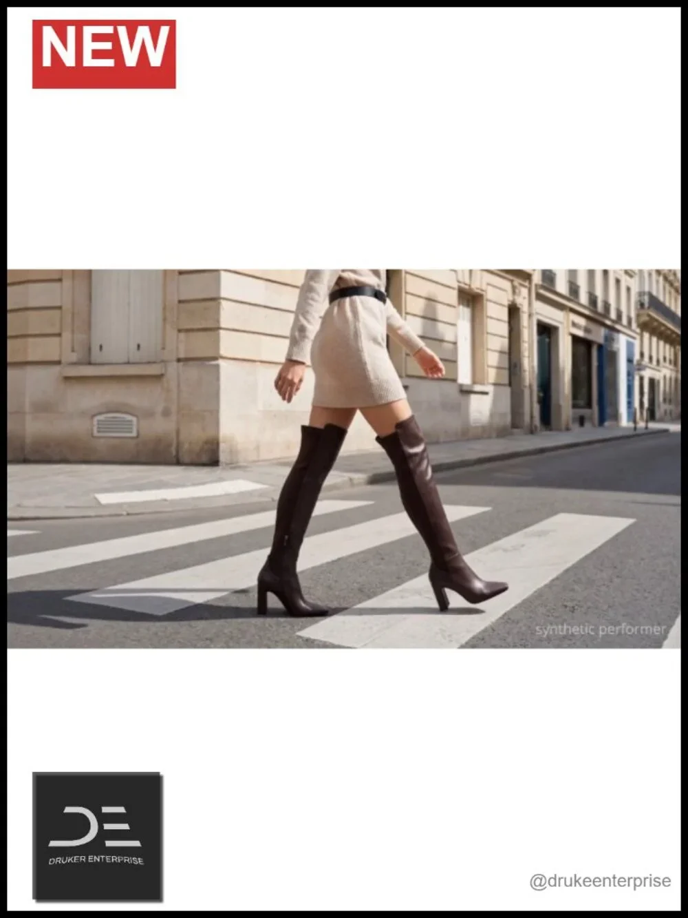 Women's Over the Knee Boots Chunky Heel Square Toe Faux Leather Stretch OTK